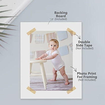 10 Pack Backing Boards Only - 11X14 Uncut White Mats Matboards, Acid Free & White Core Backerboards, Ideal for Photos, Pictures, Prints, Frames, Arts - size: 11x14 10pack backing boards