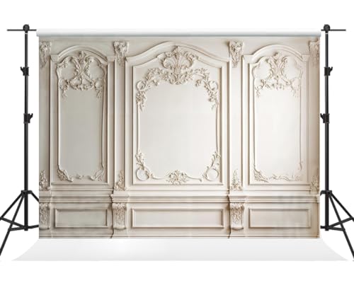 Kate 8×8ft Retro Indoor Backdrop Photography European Style Gypsum Pattern Background Classic Portrait Background Photography Studio Props Picture Video - size: 8×8ft