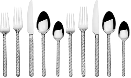 Wallace Neptune 20 Piece Stainless Steel Flatware Set, Service For 4 (Pack of 2) - size: 20-Piece Flatware Set, Service for 4 (Pack of 2), style: Neptune