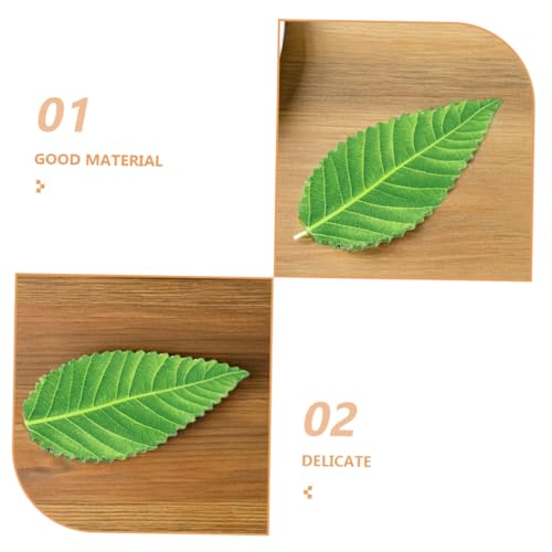 200pcs Reusable Sushi Plate Leaf Ornaments Green Artificial Leaves for Sashimi Dish Decoration Japanese Style Restaurant Sushi Decor for Cold Dishes and Food Photography