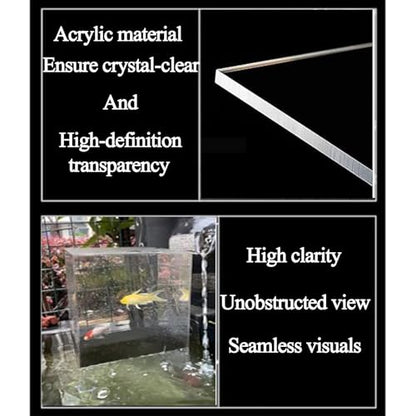 Clear Acrylic Water Tank Props For Product Shooting, Sturdy Photography Tray Display Cabinet, Underwater Photo Studio Kit Drawer For Counter Organizing, Cosmetics Advertising(11.8 X 11.8 X 3.9IN)(50x3 - size: 50x30x10cm/19.7x11.8x3.9in