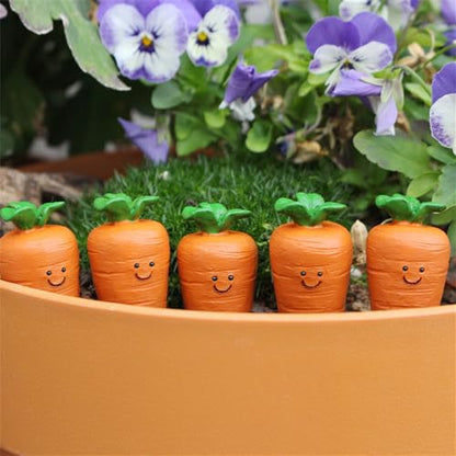 Smiling Carrot Shaped Statue Plant Stake for Elegant Easter and Seasonal Home Decorations Garden Styling Photo Props Outdoor Decorative Statues