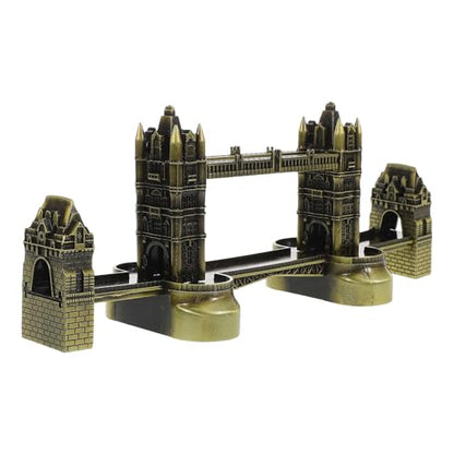 LUOZZY London Tower Bridge Metal Model European Craft Souvenir Home Office Decor Photography Prop Antique Bronze Sculpture Gift for Travel Lovers