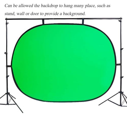 5x7ft/1.5x2m Chromakey Backdrop with 7.8ft/2.4m Stand, 2-in-1 Green Screen and Blue Screen Reversible Collapsible Background Panel for Photography Studio, Live Streaming, Video Shooting, Games - color: Green/Blue