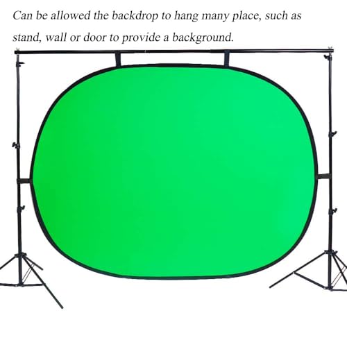 5x6.6ft/1.5×2m Chromakey Backdrop, 2-in-1 Green Screen and Blue Screen, Collapsible Pop Up Reversible Background for Photography Studio, Live Streaming, Video Shooting, YouTube(Green/Blue) - color: Green/Blue, size: 5x6.6ft