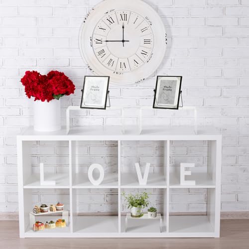 Soaoo 4 Pcs Large Acrylic Riser Display Stands Clear Shelf Riser Jewelry Stand Retail Desktop Display for Show Decor Cupcake, Collectibles Figures, Organize, Decor(10.25 x 4 x 4.25 Inches) - size: 10.25 x 4 x 4.25 Inches