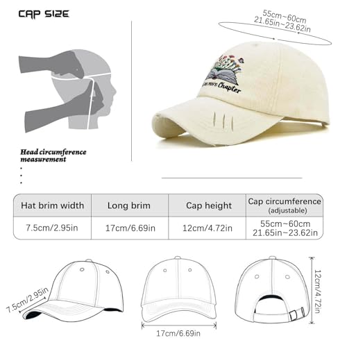 INVULNERABLE Funny Trucker Hat Embroidered Hat Baseball Cap Hats Men Funny Hats Women - color: Just One More Chapter