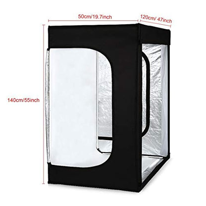 Photo LED Large Light Box Photography Konseen Professional 47"x20"x55" Continuous Lighting Flashery Video Studio Dimmable Cube Shooting Tents Softbox with 3 Colors PVC Backdrops and Carrying Bag - size: 47x20x55inch