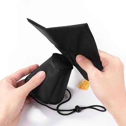 1 Piece Black Pet Graduation Hat with Yellow Tassel Pet Graduation Costume Apparel for Photo Prop Costume for Dogs Cats Holiday Accessory