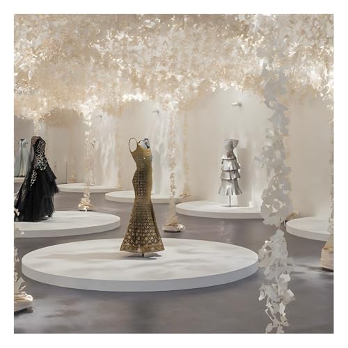 Large Round Pedestal Stands for Clothing Displays - Bridal Shop Platform Base Risers, Cylinder Display Risers for Mannequins & Photography Props, Step Plinths for Showcasing - size: 50x25cm/19.7x9.8in