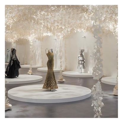 Large Round Pedestal Stands for Clothing Displays - Bridal Shop Platform Base Risers, Cylinder Display Risers for Mannequins & Photography Props, Step Plinths for Showcasing - size: 50x25cm/19.7x9.8in