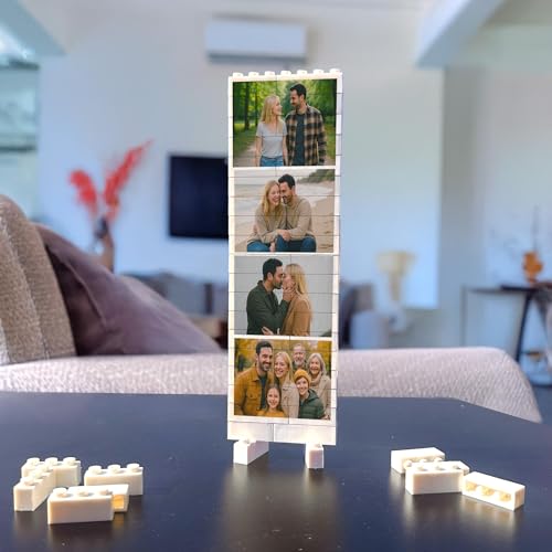 NAZENTI Personalized Building Brick Photo Block, Customized Photo Block Gifts for Couples, Picture Blocks for Wedding, Family, or Friends,Valentine’s Day, Gifts for Valentine 2026 Women Men Design 07 - color: Design 7