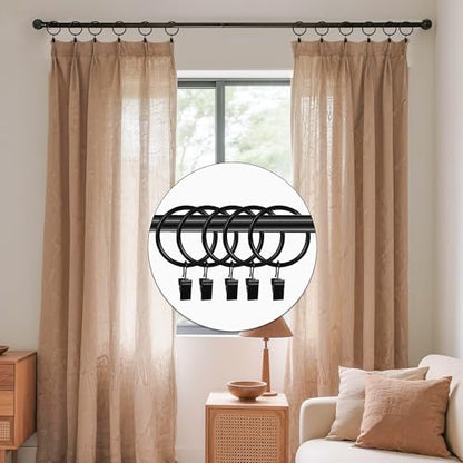 HOOSUN 50 Pack Stainless Steel Clip Hooks for Hanging,S Hook with Clip for Hanging Outdoor String Lights,Metal Christmas Lights Clips Hangers,Curtain Hooks,Picture Clips with Hook,Small Photo Clip - color: 50 Pack Black