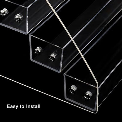 SOUJOY 7 Tier Sunglass Organizer Stand, Acrylic Sunglass Holder, Clear Nail Polish Display Stand, Eyewear Countertop Storage Tray for Highlighting Glasses, Makeup, Essential Oil