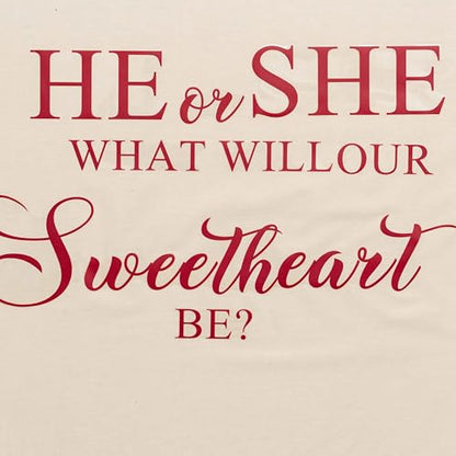 What He or She Will Our Sweetheart Be Wall Decal - Valentine's Day Party Stickers Baby Christening Wall Decals Romantic Decorations Balloon Arch Backdrop Photo Props (Sweetheart Be Wall Decal)