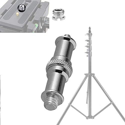 AngelReally 3-Pack 1/4 to 3/8 Inch Aluminum Alloy Metal Male Convertor Threaded Screw Adapter Spigot Stud for Studio Light Stand, Hotshoe/Coldshoe Adapter, Ball Head, Wireless Flash Receiver, Trigger - style: 3-Pack 1/4 to 3/8 Inch Screw