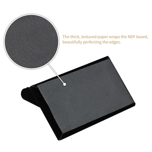 MOOCA 2 Pcs Set 2-Ring Organizer for Showcase Display Ring Finger Holder Jewelry Display Stands Showcase Jewelry Storage Counter, Black Velvet, 3 1/2 W x 2 D x 2 1/8 H inch - color: Black Velvet, Long Finger
