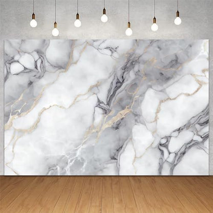 Gray Marble Backdrop 10x8ft Gray and Gold Abstract Art Aesthetics Texture Marble Background Luxury Modern Gradient Birthday Wedding Party Banner Studio Prop Decoration - color: Gray Gold