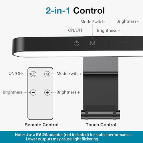 InnoGear Video Conference Light, On-Camera Video Lights for Monitor Desk LED Streaming Lighting with Remote and Touch Control Selfie Zoom Lighting for Computer Webcam Laptop Podcast, Recording