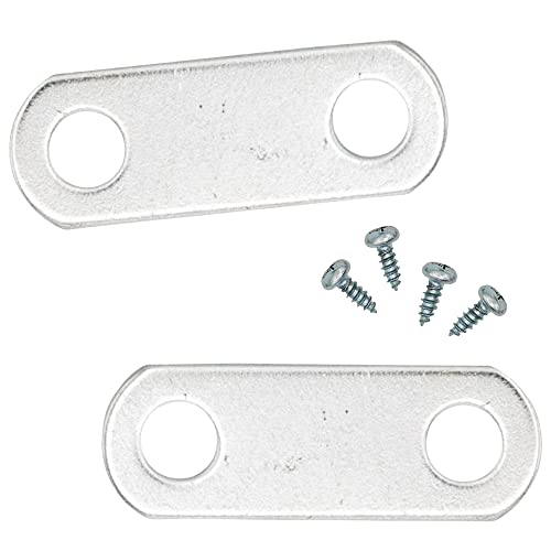 0" Depth Flat Offset Mounting Canvas Clips for Picture Framing Pack of 10 Plus #6 X 3/8" Pan-Head Screws Included - color: 10, size: 0 Inch