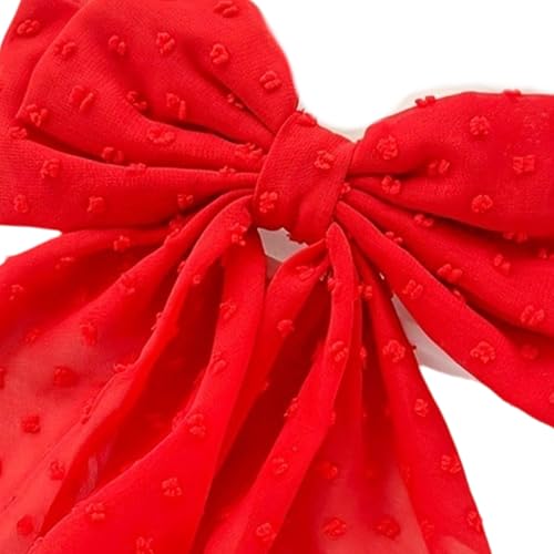 Large Bowknot Hairpin Round Dot Ribbon Hairclip for Women Spring Clip Hair Accessory Modern Styling Hair Decoration