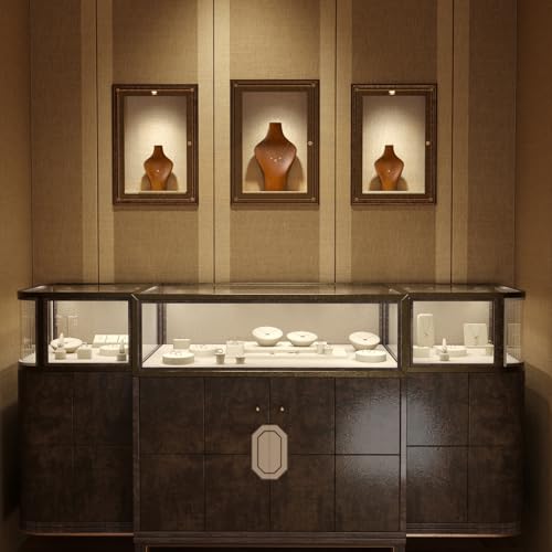 Solid Wood Jewelry Bust Necklace Display Showcase Jewelry Necklace Stand Display Holder(H8.07) - color: H1