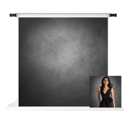 Kate 8x8ft Gray Abstract Photography Backdrop Grey Portrait Textures Photo Background Old Master Grey Backdrops - color: Grey, size: 8x8ft