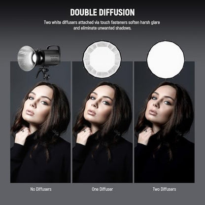 NEEWER Basics Parabolic Softbox Bowens Mount, 47" Quick Release Soft Box Light Diffuser/Grid/Bag Compatible with Godox Compatible with Aputure 600d Studio Photography Video Recording Lighting, NS39P - style: 47"/ 120cm Parabolic