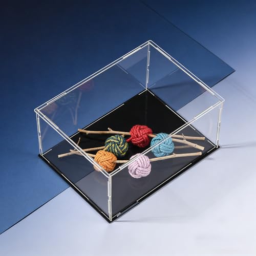 uxcell Acrylic Clear Display Case Box Dustproof Protection Showcase Cube Collectibles Show Box 9.8x7.9x3.9inch - size: 9.8x7.9x3.9 inch
