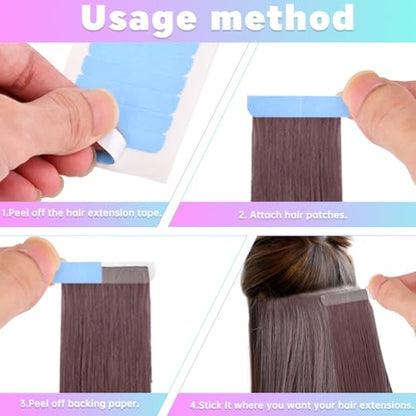 Tape in Hair Extension Tools Kit,Flat Surface Sealing Hair-Extension Plier,Hairs Extension Tape,Hair Gripper Sticker,Hair Clips,Hair Parting Ring,Hair Extensions Styling Tools