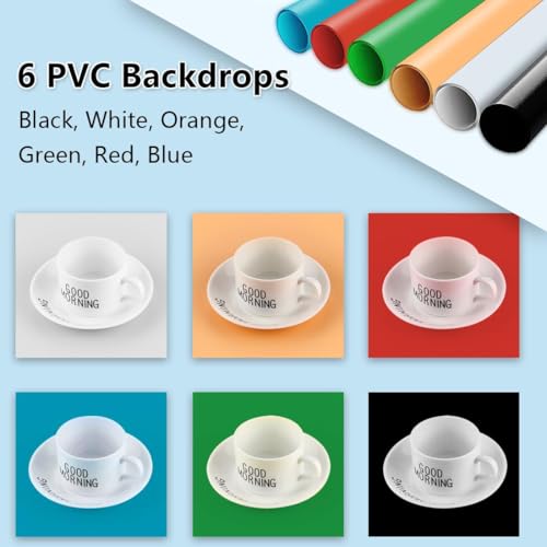 Light Box Photography, Photo Box 12" Folding Photo Box for Product Photography, Dimmable Ring Light(120 LEDs,CRI>95,3200-6000K),6 Backdrops-Photo Light Box for Product & Smartphone YouTube Videos - size: 12inch