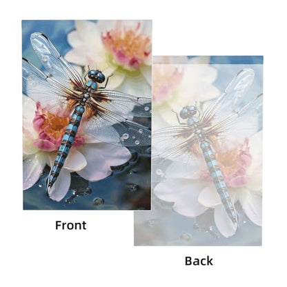 Dragonfly Lotus Backdrop Background for Photography 5x7ft Photobooth Professional Photo Backdrop Curtains Video Photography Studio Photo Backgrounds Banner Booth Background Screen Parties - color: Dragonfly Lotus