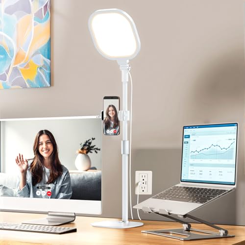 White 1Pack Video Conference Lighting for Zoom Meeting, Ring Light for Desk with Flexible Stand - size: White 1Pack