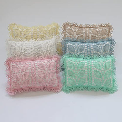 Coberllus Newborn Photography Props Posing Pillow & Hollow Out Lace Round Rug Backdrop Blanket Baby Photo Prop Photo Shoot