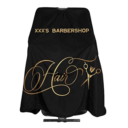 Custom Waterproof Barber Cape Personalized Text Barber Shop Salon Cape for Men Customized Hair Cutting Cape - color: Barbershop