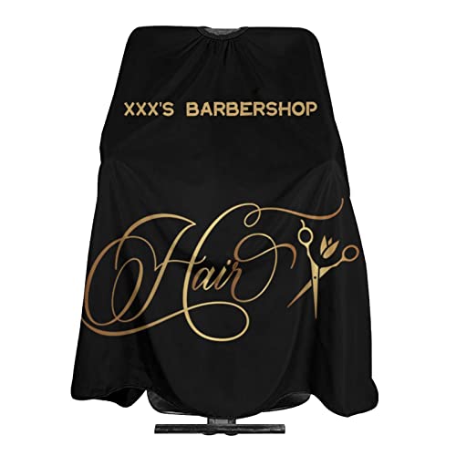 Custom Waterproof Barber Cape Personalized Text Barber Shop Salon Cape for Men Customized Hair Cutting Cape - color: Barbershop