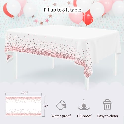 Pack of 11 NWK Cake Stand Set, with 3 x Two-Tier and 3 x Three-Tier Cupcake Stands, 4 x Appetizer Trays, 1 x Tablecloth for Birthday Bridal Baby Shower Party (Pink) - color: Pink