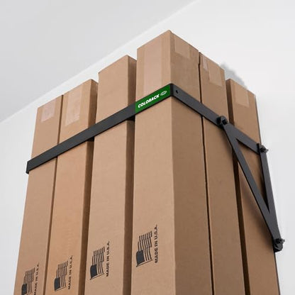 Seamless Paper Backdrop Vertical Storage Rack – Wall Mounted Organizer for Photography Studio – Holds Up to 16 Rolls (Black) - color: BLACK
