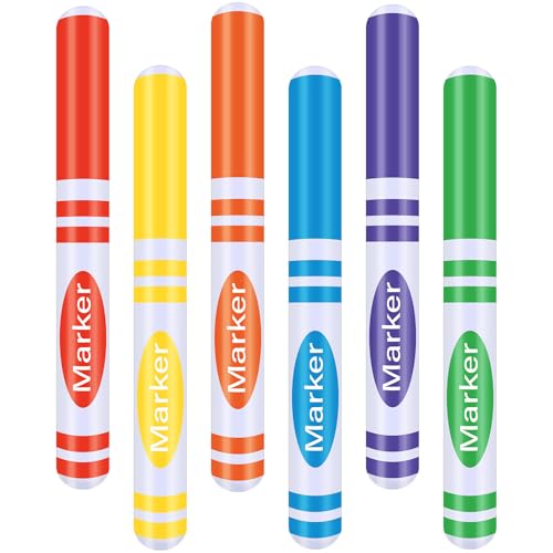 Blueweenly 12 Pcs Giant Inflatable Marker 27 Inch Back to School Inflatable Balloon Preschool Graduation Decorations Large Blow up Marker Party Favor for Classroom Birthday Decor Jumbo School Prop - size: 27 Inch