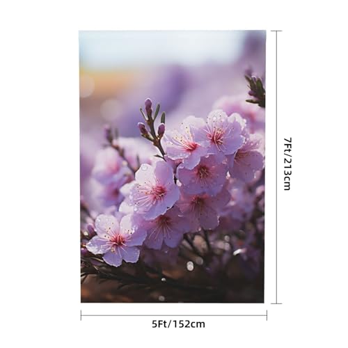 Cherry Blossom Backdrop Background for Photography 5x7ft Photobooth Professional Photo Backdrop Curtains Video Photography Studio Photo Backgrounds Banner Booth Background Screen Parties - color: Cherry Blossom