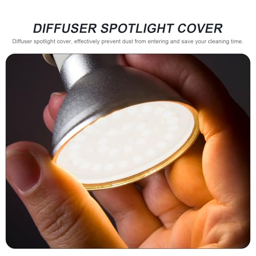 HOMSFOU 2Pcs Lamp Shade Diffusers 2.36In Round Fabric Light Diffuser Covers for Pendant Lights Spotlights Downlights and Chandeliers - Eye Protection and Dust Prevention - color: White, size: 2.3IN