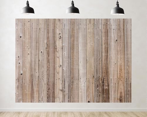 Trykid 7x5ft Natural Wood Plank Texture Brown Beige Backdrop Rustic Wooden Surface Photography Background Home Wall Decor Tapestry Party Decoration Photo Studio Prop Fabric - size: 7x5ft