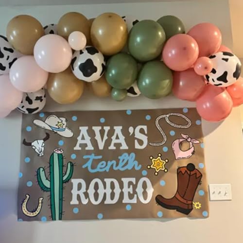 Cowgirl Balloon Dusty Blush Pink Sage Green Brown Tan Coffee Beige Sand White Nude Retro Balloons Cow Print Balloon for Boho Rodeo Barnyard Baby Shower Birthday Farm Animal Western Party Decorations - color: Pink Green Cow