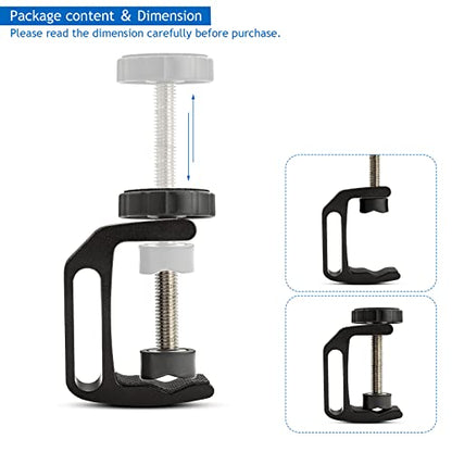 2Pcs Universal C Clamp, Heavy Duty Sturdy 1/4 and 3/8 Thread Hole for Tables Desk Mount, Desktop Mount Holder, Photo Studio Photography, Quick Release U Clip Holder and Wood Work - size: 2PCS