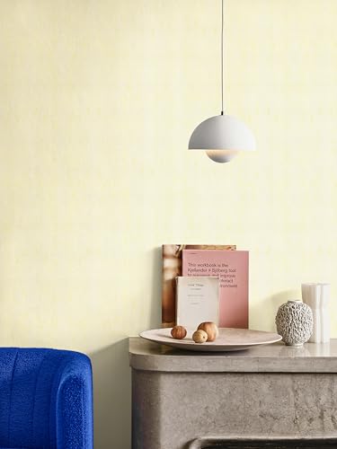 Grasscloth Peel and Stick Wallpaper Beige and Yellow Contact Paper 15.7inch x 393.7inch Textured Wallpaper Vintage Faux Linen Contact Paper Self Adhesive Removable Decor Wall paper for Cabinets - color: Beige Yellow, size: 15.7"W x 393.7"L