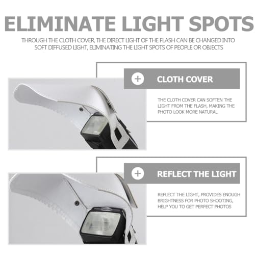SEWACC 2pcs Photography Flash Reflector Soft Diffuser White Light Reflector Board for Indoor Camera Lighting Bounce Flash Modifier