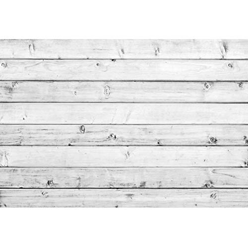 5x3ft White Wood Backdrop Vintage Wooden Board Rustic Photography Background Countryside Retro Texture Grey Kid Adult Portrait Photos Video Shooting Photo Booth Studio Props - size: 5x3ft