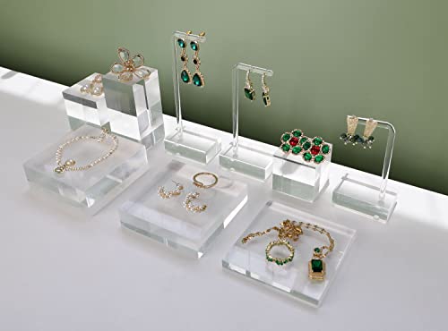 3pcs clear earring stand jewelry display for show, acrylic earring holder hanger for women, small earring jewelry display for selling Photo【Acrylic Earring L Stand-3pcs 】 - style: L bar