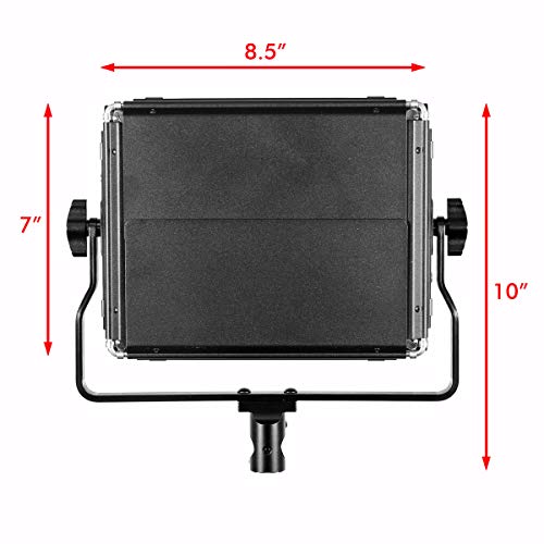 Vidpro LED-540 Professional Varicolor 540 LED Studio Lighting Kit with Carry Case Powered by AC or Battery NP-F Series Bi-Color 3200K - 5600K Digital LCD Display All Metal Construction