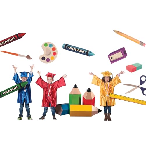 Giant Hanging Cutouts Stage Prop Kit, Set of 12, Graduation Decorations, KG18AZ-M - color: School Accessories Giant Cutout Props